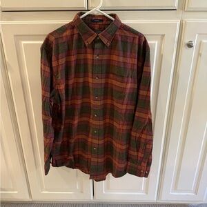 Pendleton Men's Plaid Button-Down Shirt - Olive & Rust